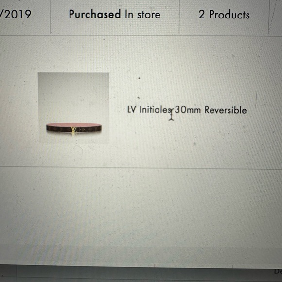 Louis Vuitton 30 mm reversible belt size 90.  Brown and pink.  Practically new! - Picture 8 of 8